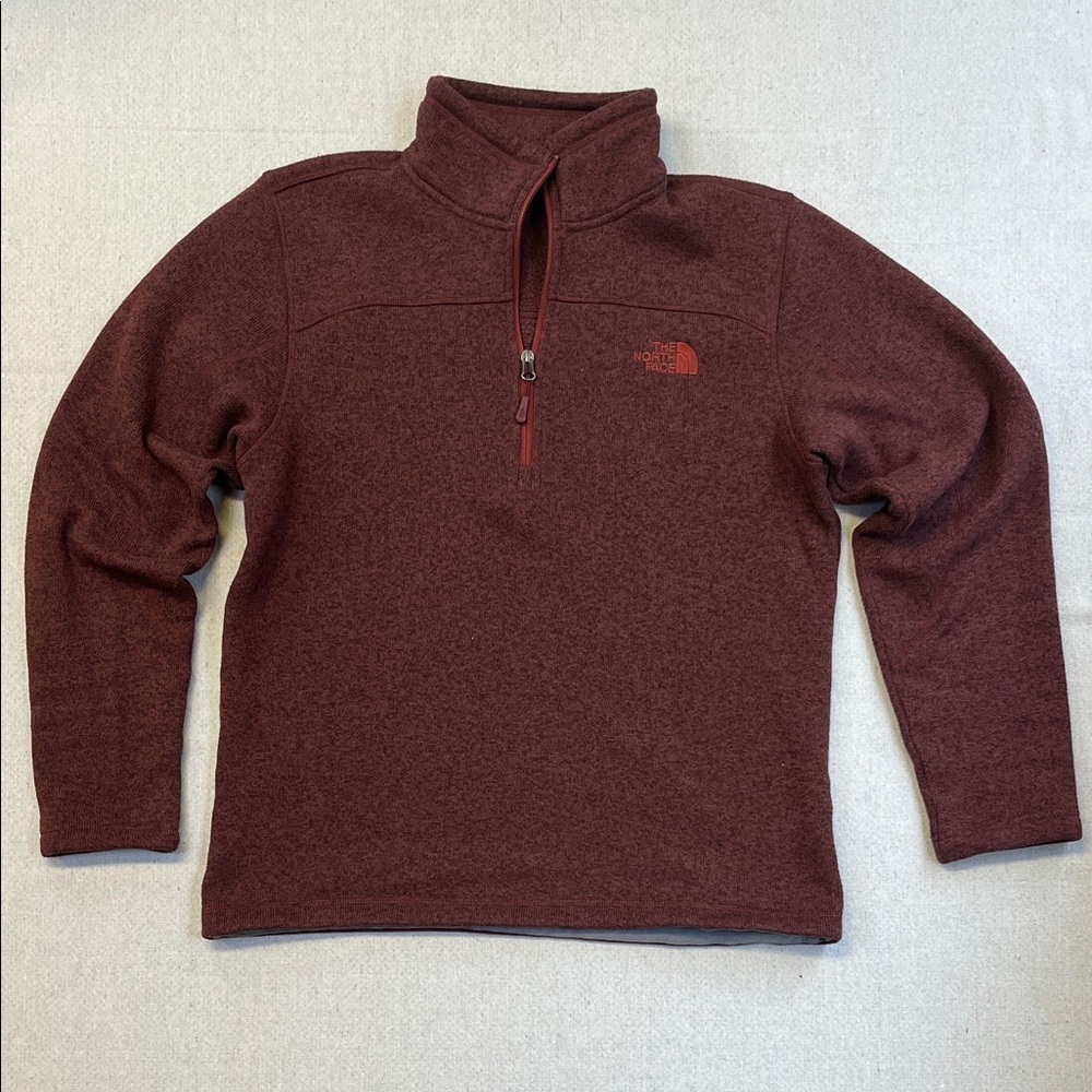 The North Face Men's Maroon Quarter Zip Sweater